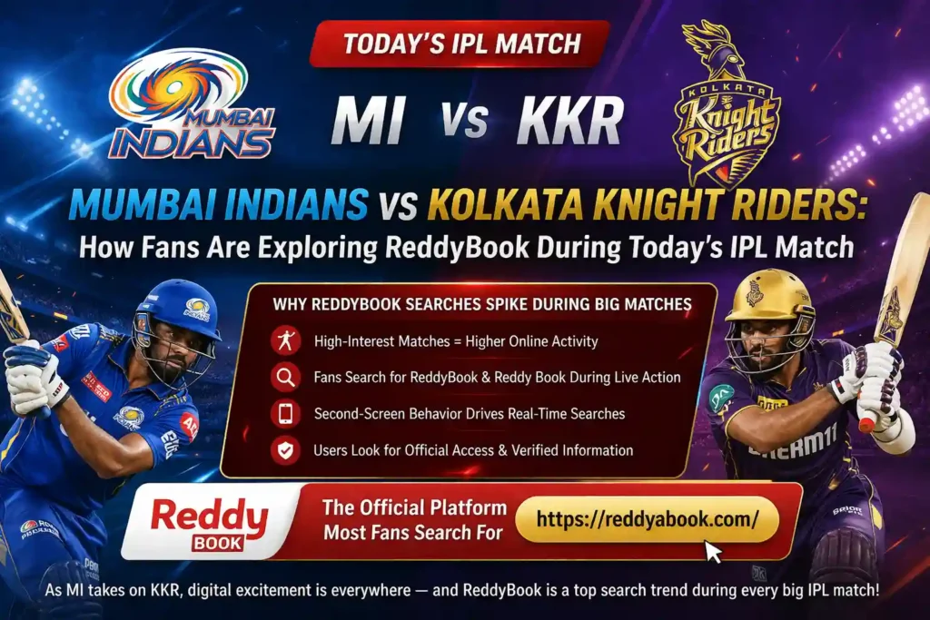 ReddyBook trends during Mumbai Indians vs Kolkata Knight Riders IPL match