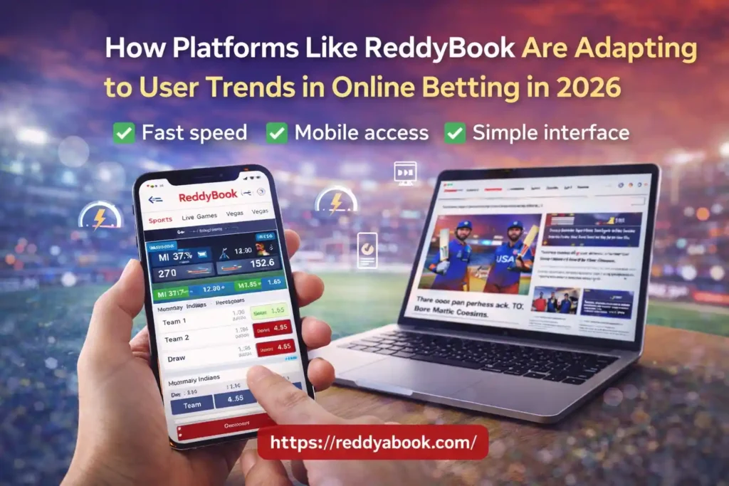 ReddyBook online betting platform interface showing fast mobile betting and user-friendly design in 2026